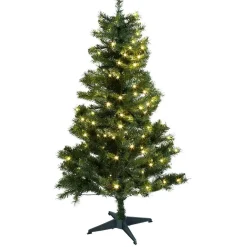 Sapin de Noël vert lumineux 120 LED H150 cm