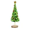 Sapin en feutrine et bois à poser H25cm - 4 modèles