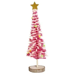 Sapin en feutrine et bois à poser H25cm - 4 modèles
