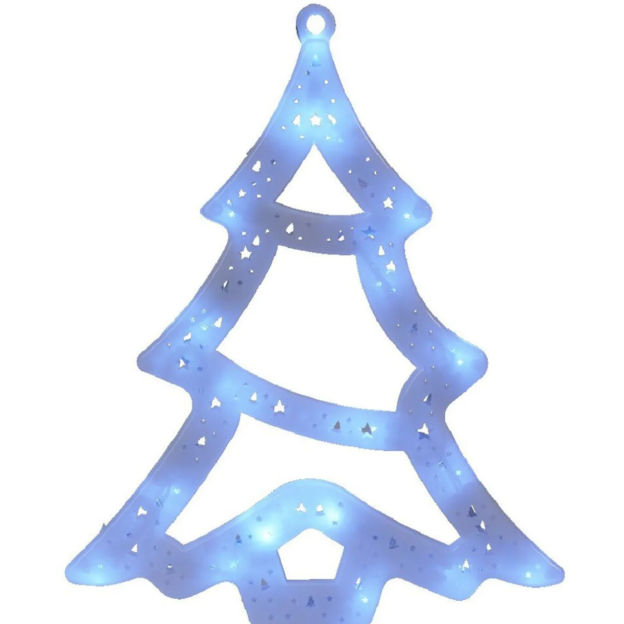 Sapin lumineux blanc fixe h. 32 cm