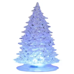 Sapin lumineux déco H19cm plastique 3 coloris
