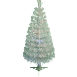 Sapin NOEl blanc fibre optique H90 cm