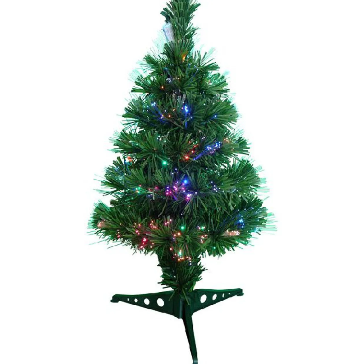 Sapin NOEl vert fibre optique H60 cm