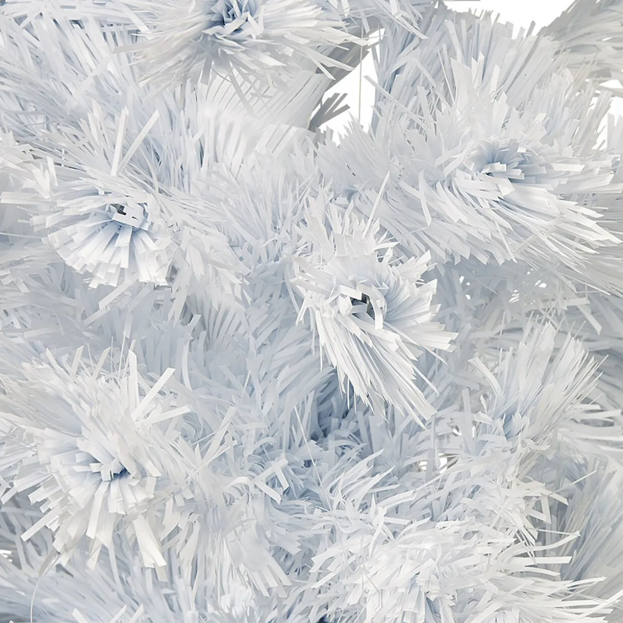 Sapin Noël Blanc en fibre optique 24 Led Multicolore H150 cm