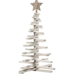 Sapin Noël bois amovible H. 71 cm