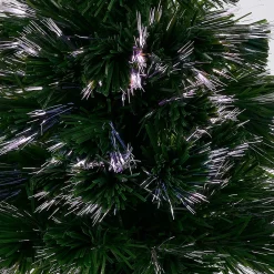 Sapin Noël Vert en fibre optique 6 Led Multicolore H60 cm