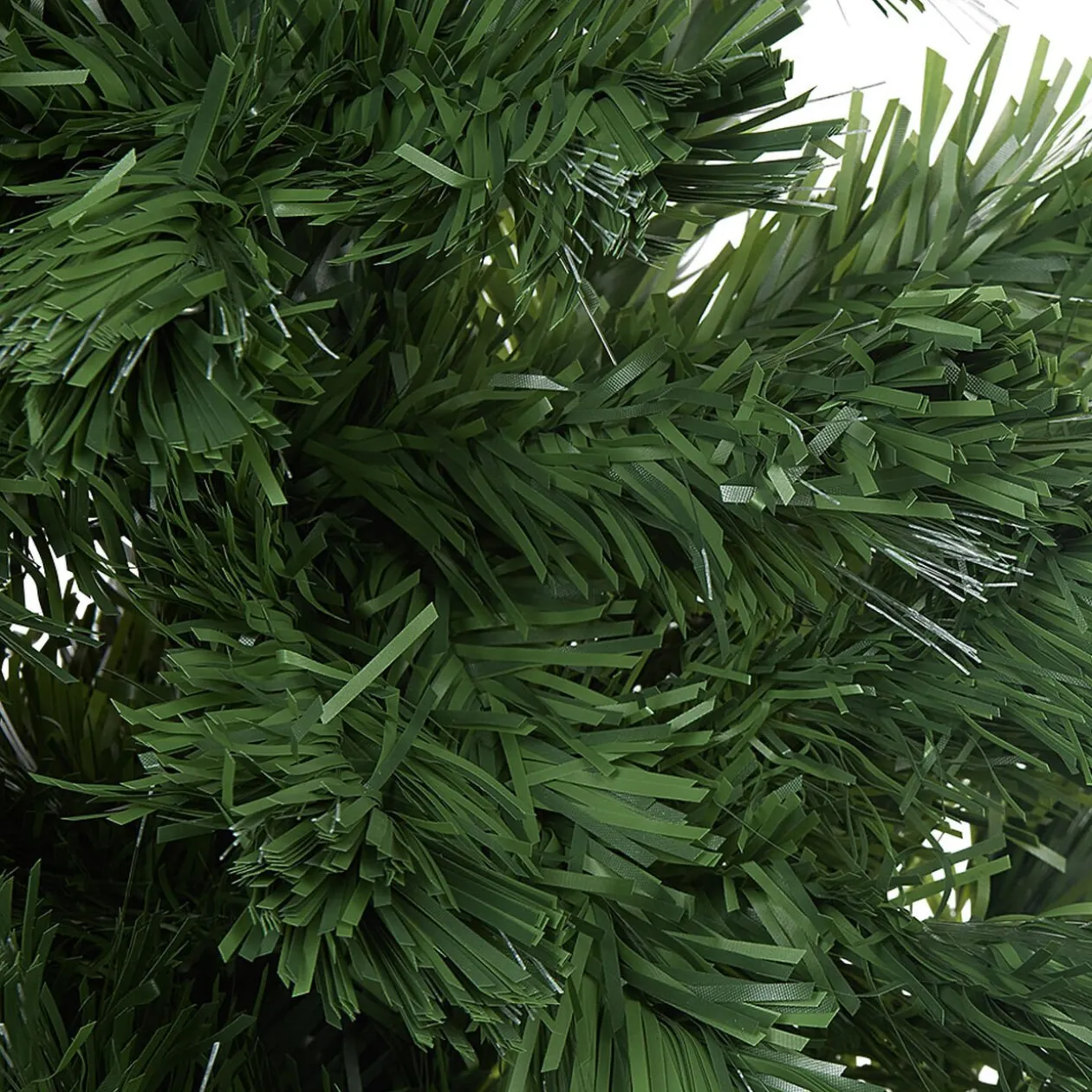 Sapin Noël Vert en fibre optique 16 Led Multicolore H120 cm