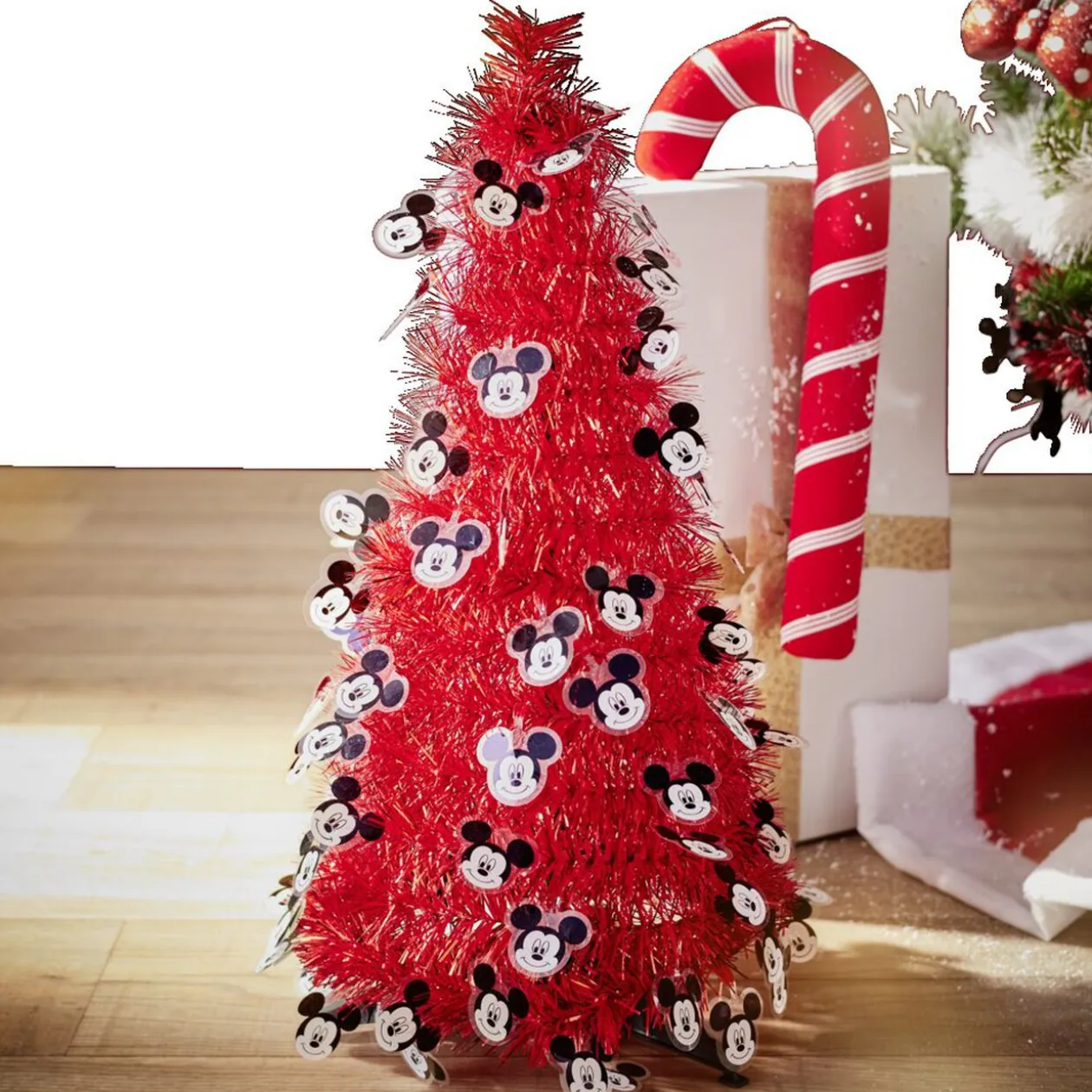 Sapin pop-up Disney Mickey rouge H60cm