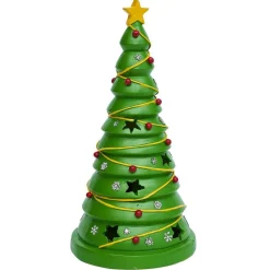 Sapin solaire lumineux LED blanc chaud H29,7cm