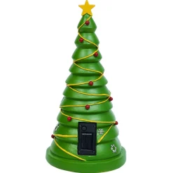 Sapin solaire lumineux LED blanc chaud H29,7cm