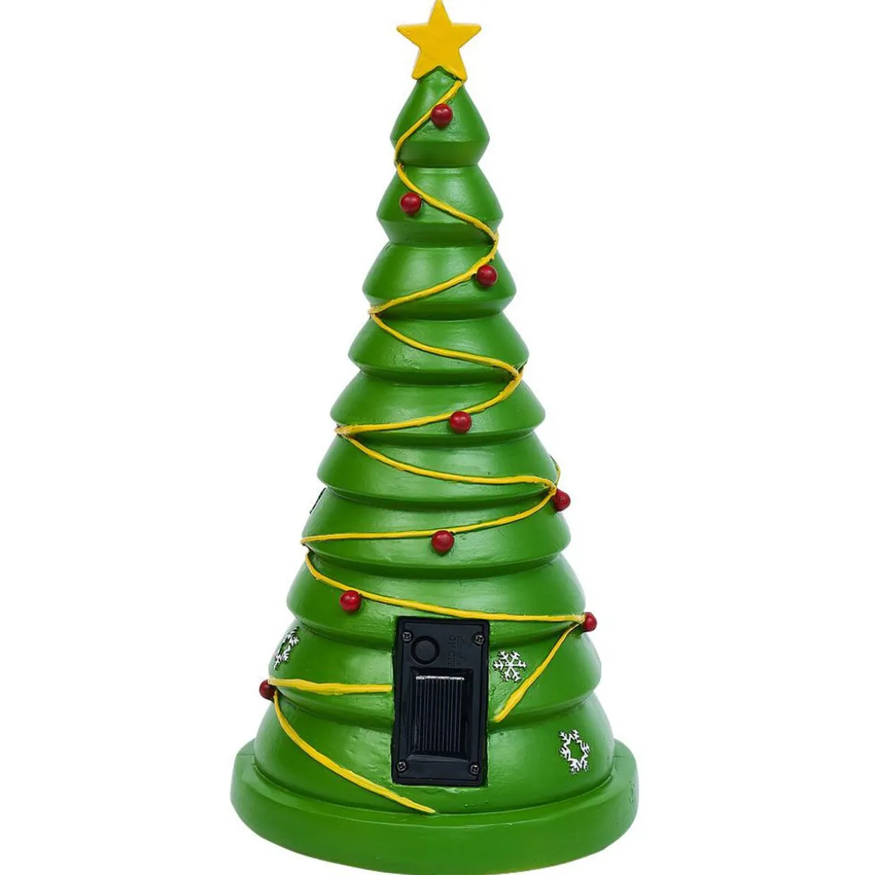 Sapin solaire lumineux LED blanc chaud H29,7cm