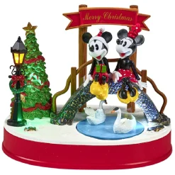 Scène de Noël Disney lumineuse animée et musicale