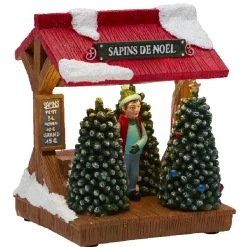 Scène de Noël lumineuse 3 LED stand de sapin