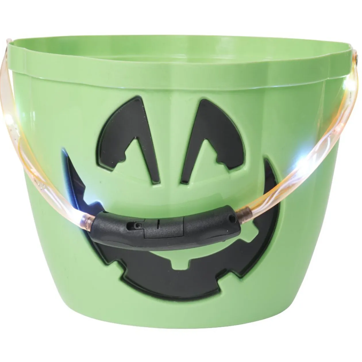 Seau à bonbons Halloween avec anse lumineuse à LED