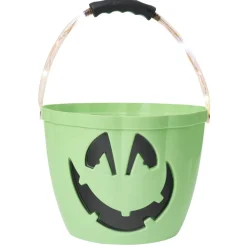 Seau à bonbons Halloween avec anse lumineuse à LED