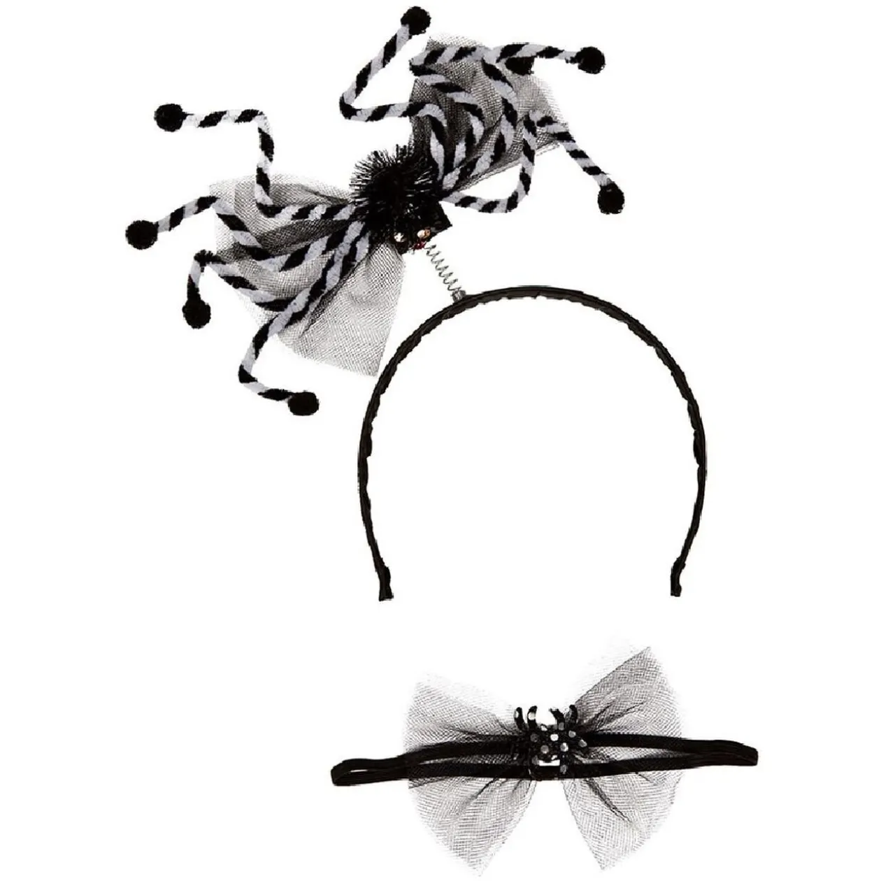 Serre tête adulte Halloween araignée géante et tour de cou