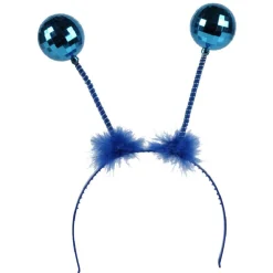 Serre tête boule à facette avec plume fantaisie