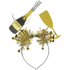 Serre tête de fête bouteille et flûte