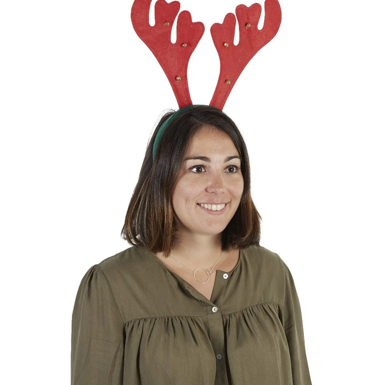 Serre-tête cerf rouge et vert