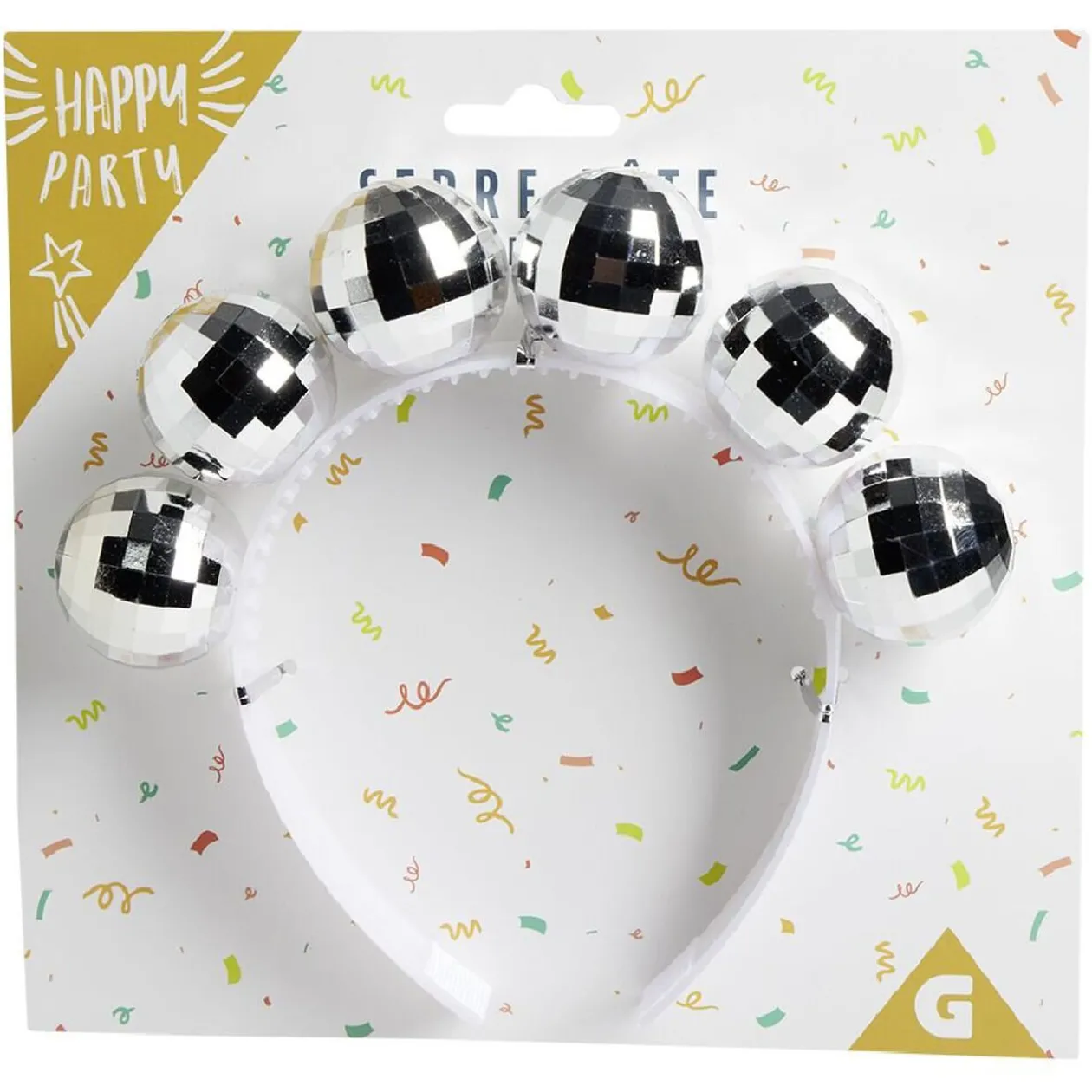 Serre-tête disco boule à facette