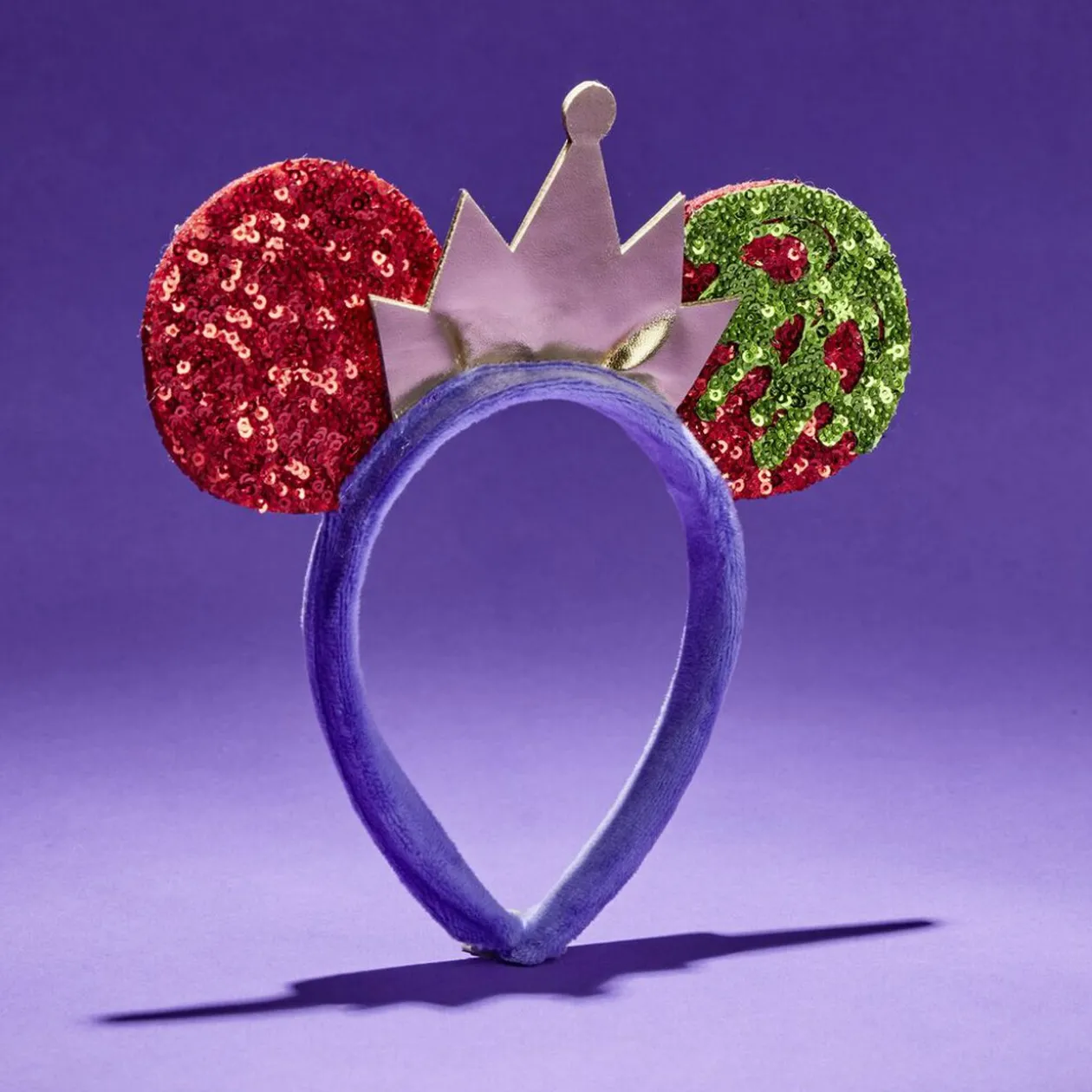 Serre-tête Disney reine Villains adulte violet rouge vert 21x21cm