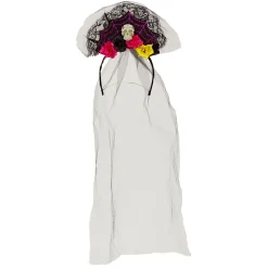 Serre-tête squelette avec voile enfant