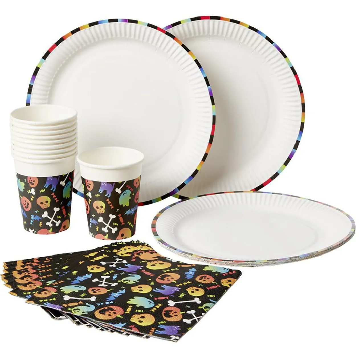 Service de table jetable Halloween 10 personnes