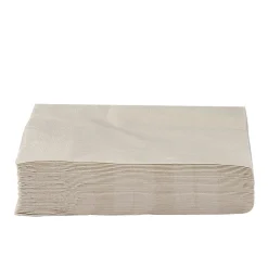 Serviette carré unie blanc lin 2 plis en papier x50