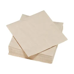 Serviette carré unie blanc lin 2 plis en papier x50