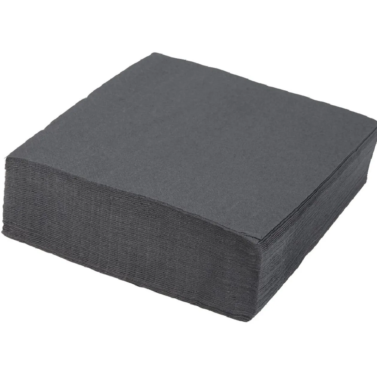 Serviette carré unie gris foncé 2 plis en papier x50