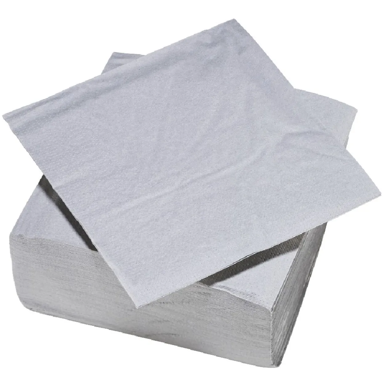 Serviette carré unie grise 2 plis en papier x50
