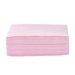 Serviette carré unie rose 2 plis en papier x50