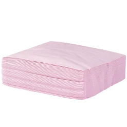 Serviette carré unie rose 2 plis en papier x50