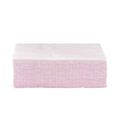 Serviette carré unie rose pâle 2 plis en papier x50