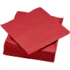 Serviette carré unie rouge 2 plis en papier x50