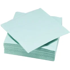 Serviette carré unie vert d'eau 2 plis en papier x50