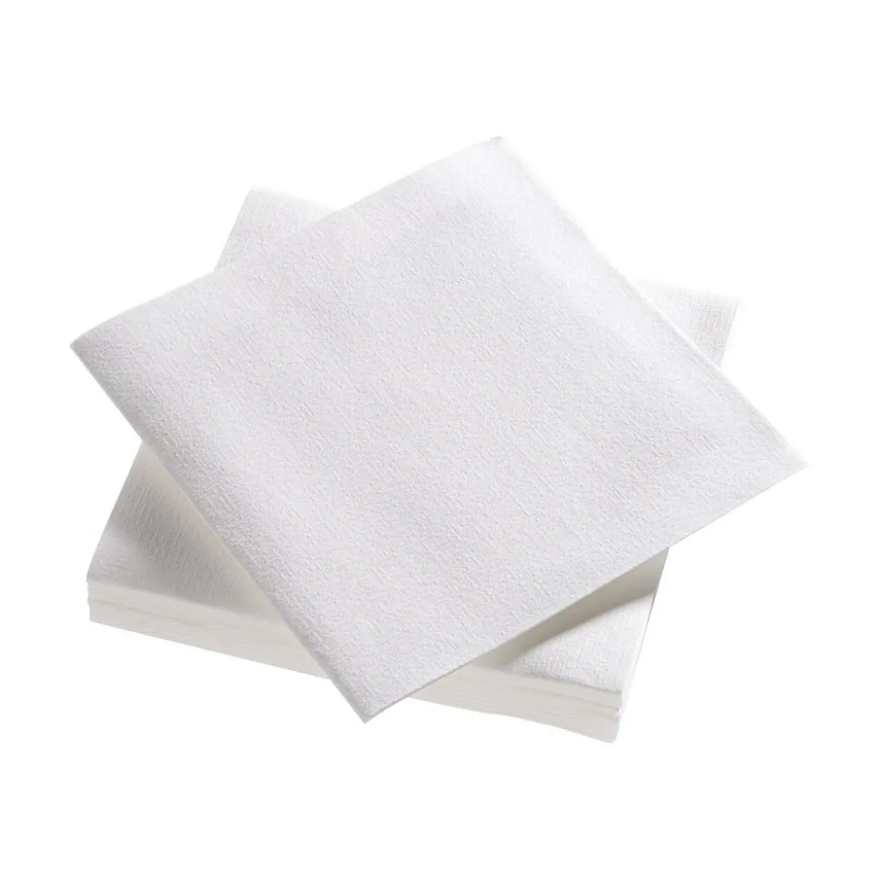 Serviette carrée airlaid effet tissu blanc x25