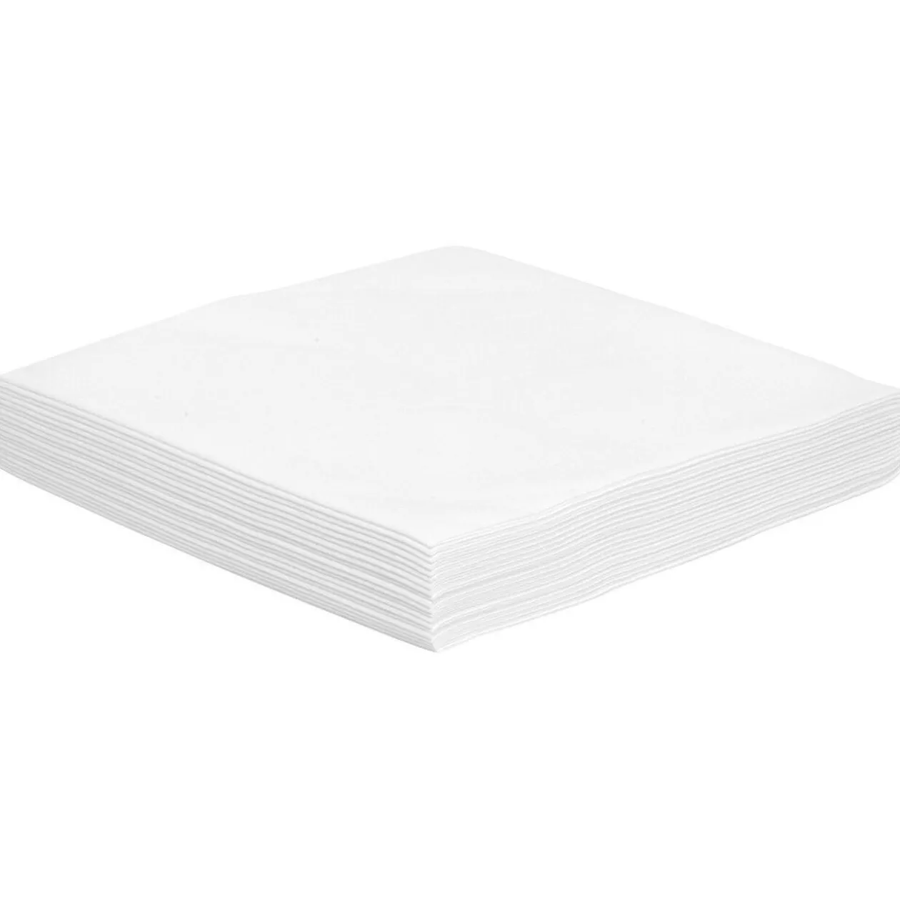 Serviette carrée airlaid effet tissu blanc x25