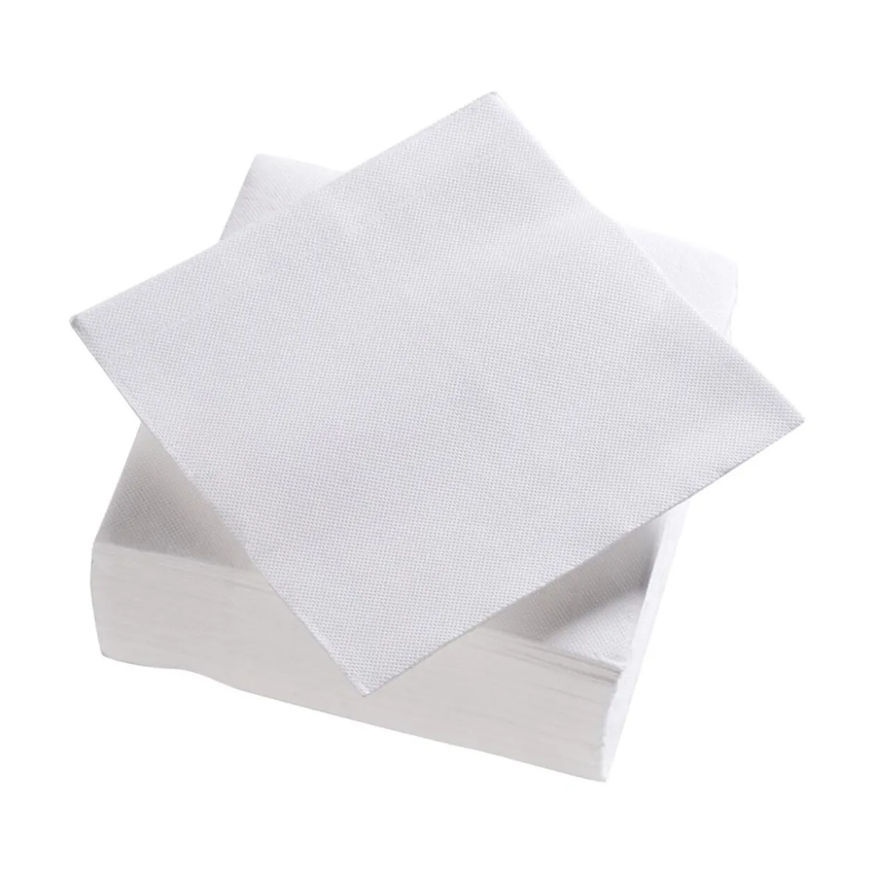 Serviette carrée blanche Tex Touch 2 plis en papier x40