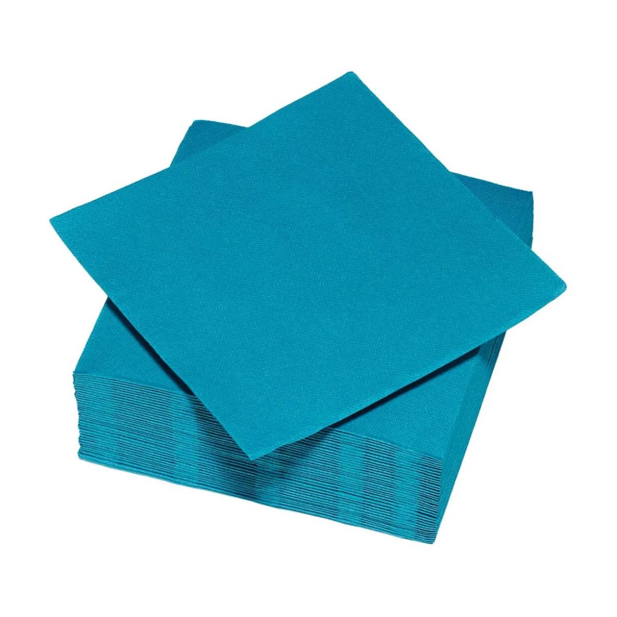 Serviette carrée bleu canard 2 plis en papier x40