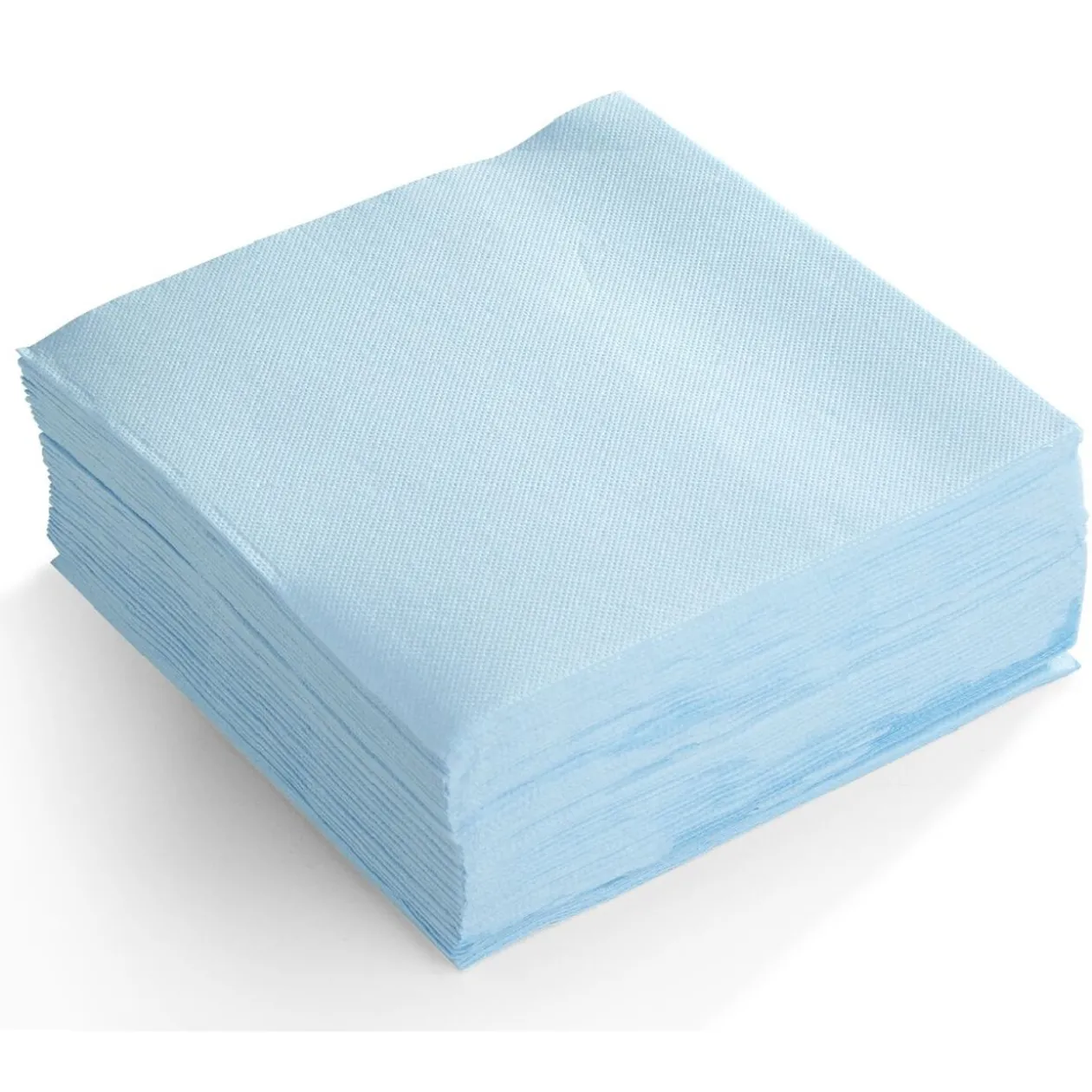 Serviette carrée bleu clair 2 plis en papier x40