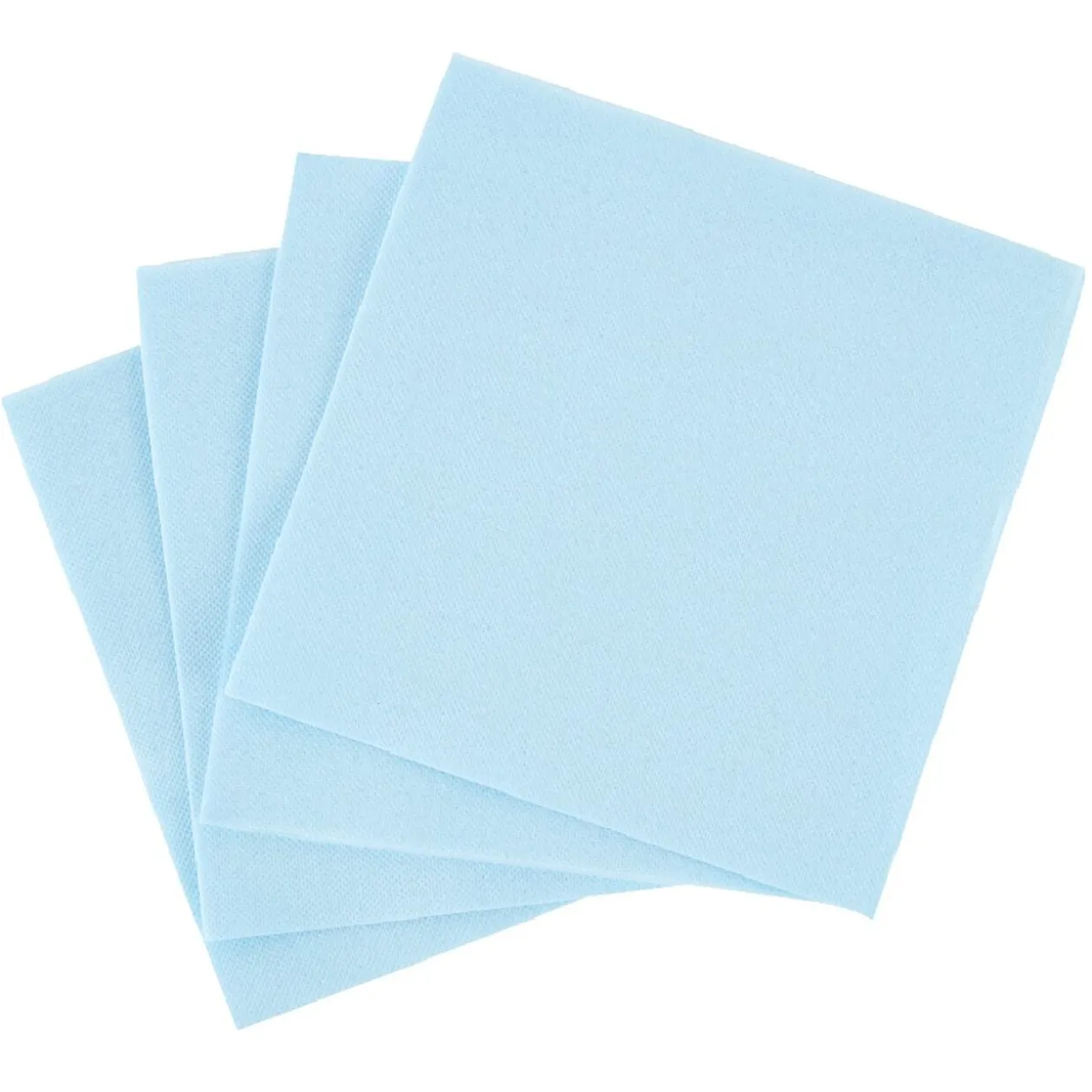 Serviette carrée bleu clair 2 plis en papier x40