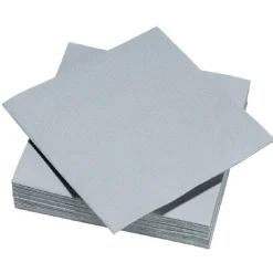 Serviette carrée gris clair 2 plis en papier x40