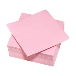 Serviette carrée rose 2 plis en papier x40