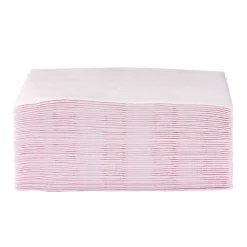 Serviette carrée rose pâle 2 plis en papier x40