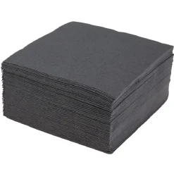 Serviette cocktail carrée gris foncé 2 plis en papier x40