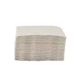 Serviette cocktail carrée blanc lin 2 plis en papier x40