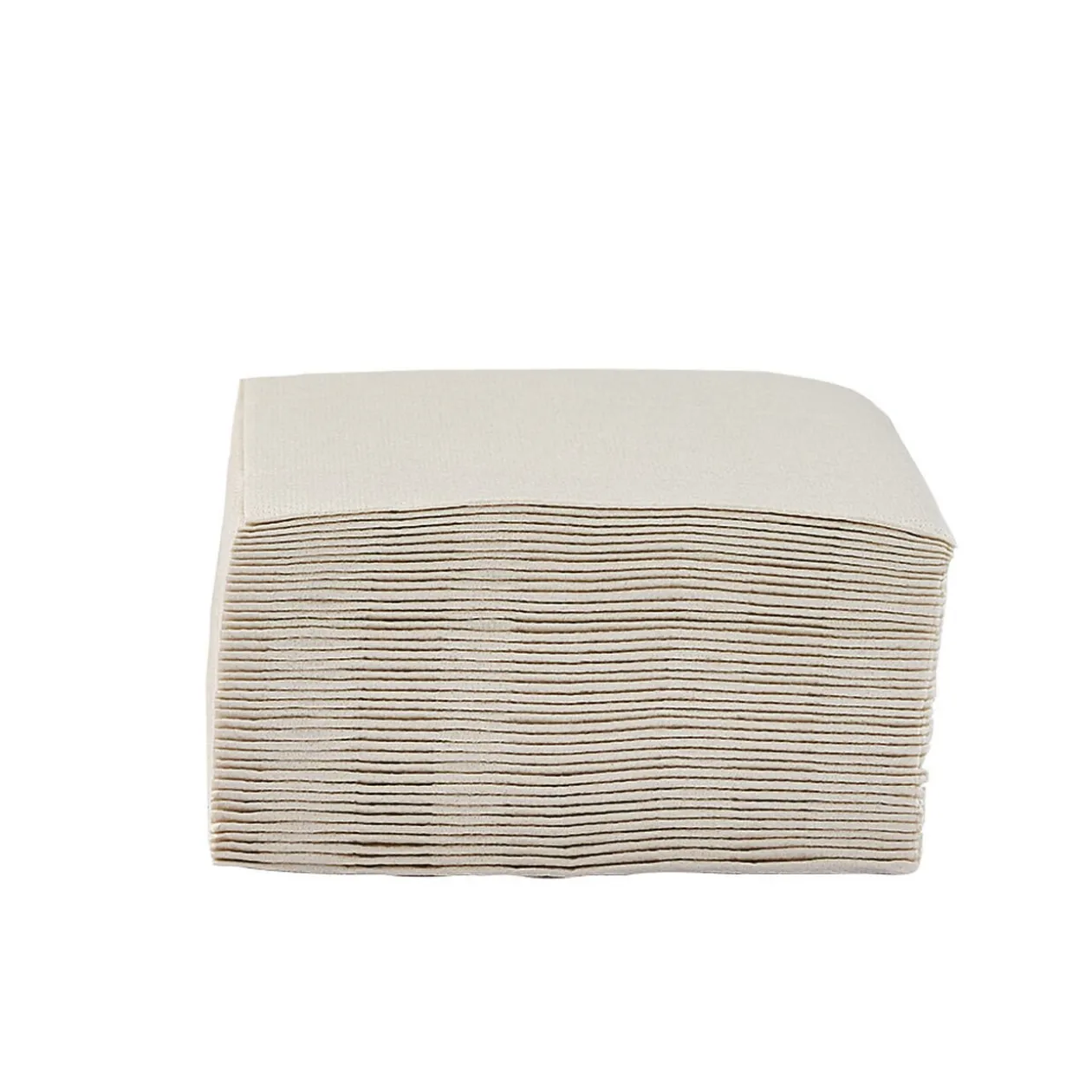 Serviette cocktail carrée blanc lin 2 plis en papier x40