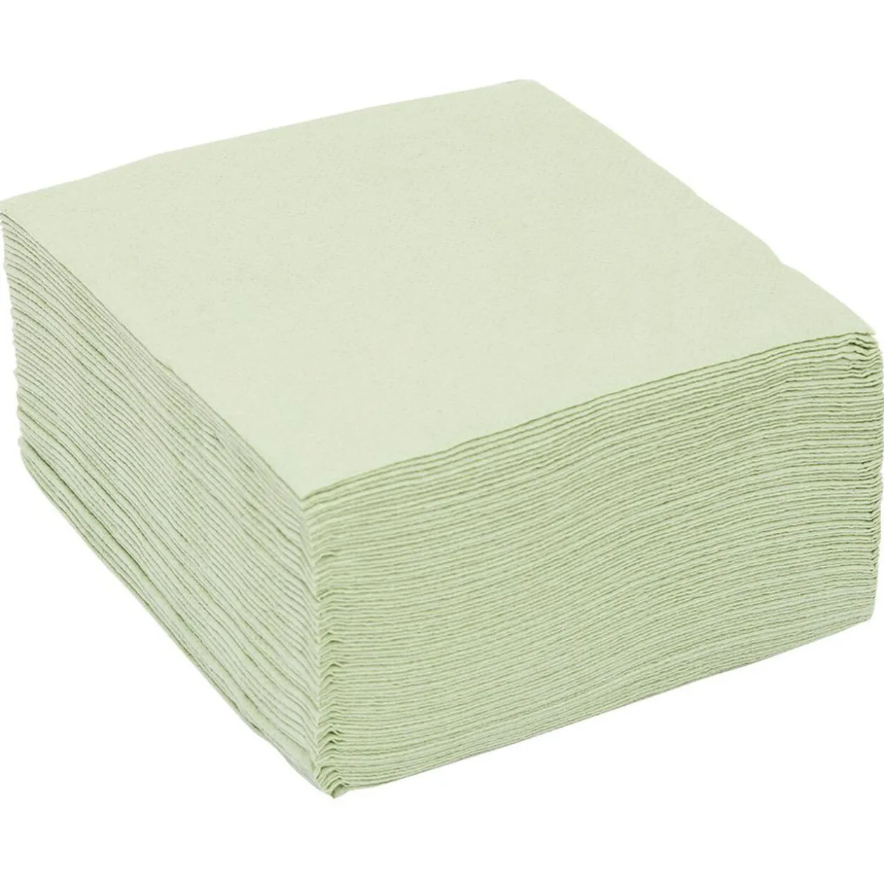 Serviette cocktail 25x25cm papier tex touch vert olive x40