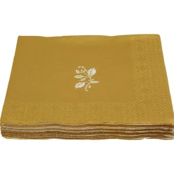 Serviette de Noël en papier doré x20